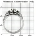 thumbnail image 2 of High polished (no plating) Stainless Steel Ring with AAA Grade CZ in Clear for Women Clear Stone Color Style TK121 Size 10, 2 of 5
