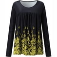 thumbnail image 4 of Pompotops Blouse Décontractée Ample à Col Rond Imprimée à Manches Longues pour Femmes, 4 of 5