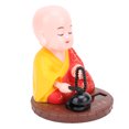 thumbnail image 1 of Juguete De Estatua De Pequeño Monje, Figuras Coleccionables Con Energía Solar De Inducción De Luz De 108 Mm / 4,25 Pulgadas Diseño De Monje Chino Adorno De Tablero De Cabeceo, 1 of 7