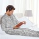 thumbnail image 5 of Balery Silver Mosaic Pijama para Hombre de Dos Piezas con Manga Larga, Conjunto de Dormir y Descanso Suave con Bolsillos-X-Large, 5 of 5