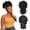 1B Natural Black, variant on Afro Puff Drawstring Ponytail Bun with Bangs Black Kinky Curly Updo Hairpieces for Black Women Natural Black
