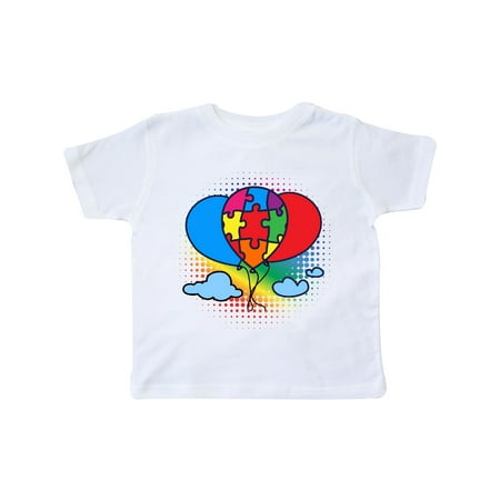 

Inktastic Autism Awareness Puzzle Ribbon Balloon Gift Toddler Toddler Girl T-Shirt