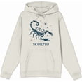 thumbnail image 4 of Scorpio Zodiac Sign Adult Sand Long Sleeve Hoodie-Medium, 4 of 6