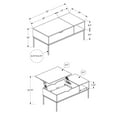 thumbnail image 4 of Monarch Specialties Coffee Table, 42" L, Rectangular, Cocktail, Lift-top, Dark Taupe, Black Metal, Contemporary, Modern, 4 of 7