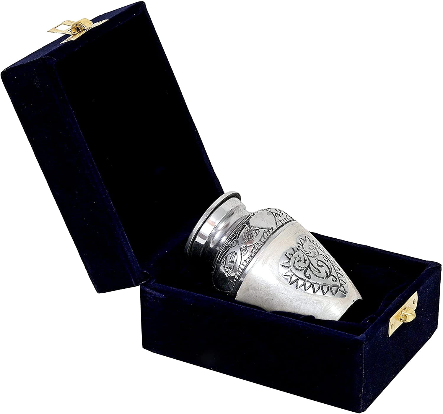 RUZIOON Lovely Keepsake Urn  Silver Heart Small Keepsake Qnty 1 - Keepsake Urn for Human Ashes with 1 Velvet Box Bag-Mini Keepsake Urn - Affordable Keepsake Urn (3 cu.in)