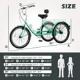 thumbnail image 2 of FICISOG Adult Tricycle 7 Speed Adult Trikes 20/24/26 Cruise Trike with Basket, Three Wheel Bike with Double-Wall Wheel Rims for Women Men Seniors Shopping Picnic, 2 of 9