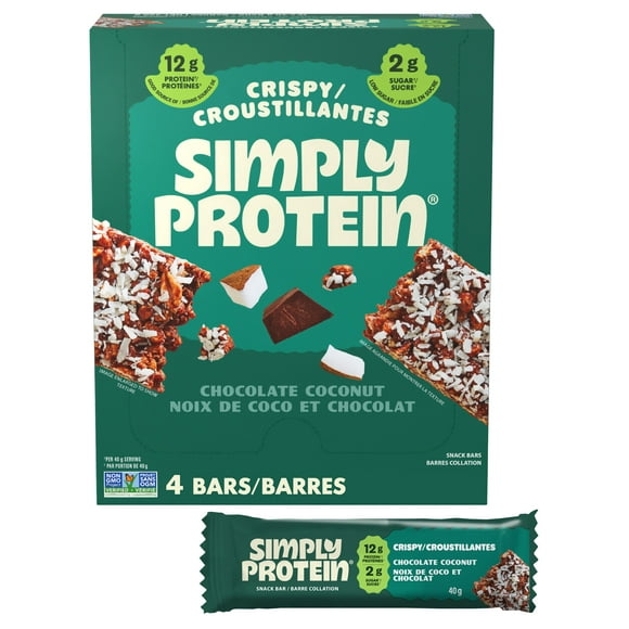 SimplyProtein Barres Collations Chocolat et Noix de Coco