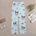 thumbnail image 5 of Kuromi And My Melody Women's Wide Leg Yoga Pant Comfy Loose Sweatpants High Waist Lounge Casual Athletic Pant Workout Joggers Pant, 5 of 7