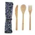 thumbnail image 2 of Non- Reusable Dinnerware Set, Natural Bamboo Bamboo Dinnerware Set, Eco-Friendly For Students Officers, 2 of 8
