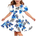 thumbnail image 3 of Piuwrlz Girls Back to School Dresses Uniform Preppy Dress A-Line Princess Skirts Orange Size 11-12 Years, 3 of 8