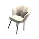 thumbnail image 4 of Taburete de tocador, silla decorativa suave con respaldo con patas de metal, silla de maquillaje, silla de comedor para salón, oficina, sala de estar Gris, 4 of 8