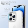 thumbnail image 5 of JETech Matte Case for iPhone 14 Pro 6.1-Inch, Shockproof Military Grade Drop Protection, Frosted Translucent Back Phone Cover, Anti-Fingerprint (Gray), 5 of 6