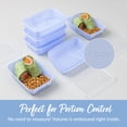 thumbnail image 6 of Bentgo Prep - 20-piece 1-compartment Reusable Meal Containers With Lids  & Bpa Free Materials Durable Microwave Freezer Dishwasher Safe To Go Food Storage (periwinkle), 6 of 8