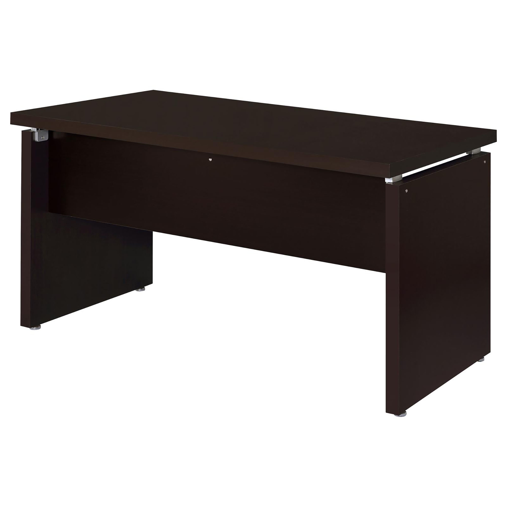 Cappuccino Floating Computer Desk with Keyboard Tray and Storage