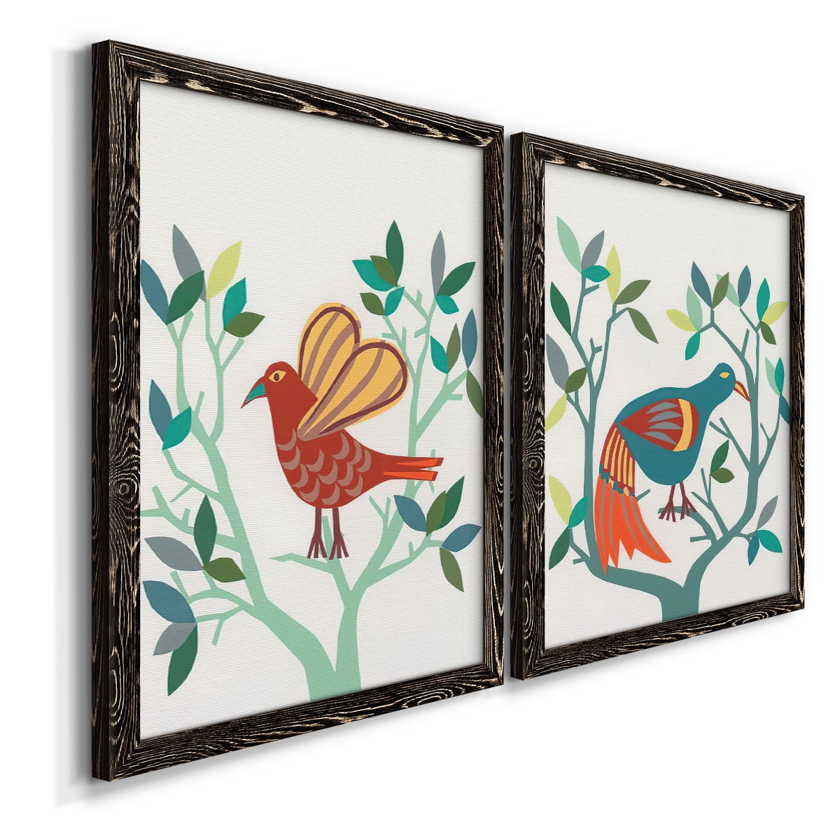 Whitty Bird I - Premium Framed Canvas 2 Piece Set - Ready to Hang