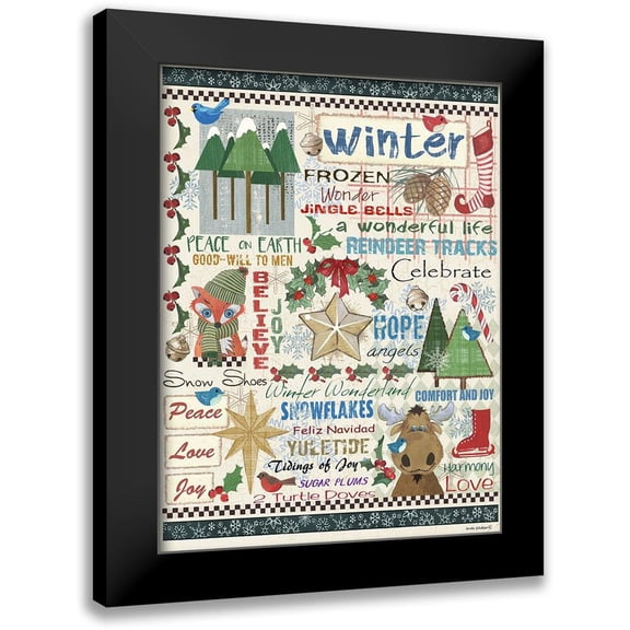 Phillips, Anita 12x14 Black Modern Framed Museum Art Print Titled - Winter Sampler