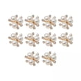 thumbnail image 1 of Abbracc 2x10 Pieces Pearl Button Rhinestone Flatback Rhinestone Beads Buttons for Home Jewelry Making , Aureate, 3 Pcs, 1 of 9