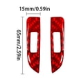 thumbnail image 3 of Real Bright Soft Car Interior Carbon Fiber Sticker DecorationRed Carbon Fiber Interior Side Air Vent Accent Cover For Audi Q5 2009-17Auto Car Protection Interior Accessories, 3 of 8