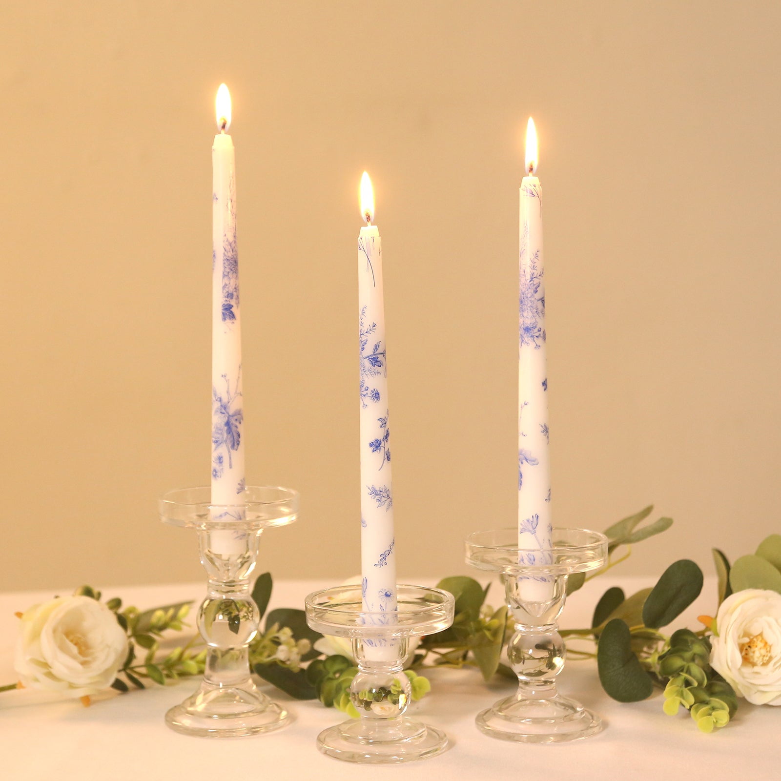 Efavormart French Toile Taper Candles - Thumbnail 2