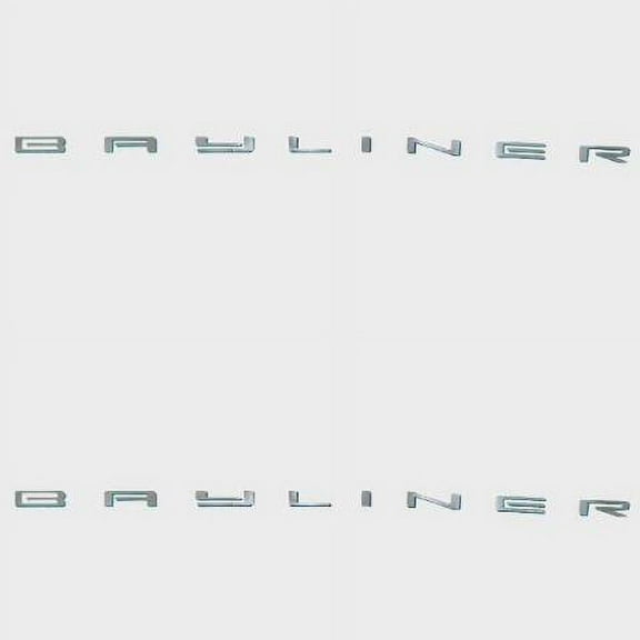 Bayliner Boats Vinyl Decal | Silver / Teal 54 1/2 x 1 1/2 Inch (Pair)