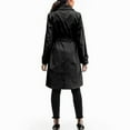 thumbnail image 4 of Trench Coat Women Fall Coats Women's Solid Color Thin Double Belted Windscreen Coat Loose Casual Windbreaker Coat, 4 of 5