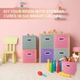 thumbnail image 2 of ​​​​​​​​WERSEON 11 Inch Collapsible Fabric Storage Cubes Bins, Foldable Cube Storage Bins with Handle for Clothes/Toys Storage, 6 Count, 2 of 8