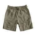 thumbnail image 5 of PUYAHG Casual Cargo Pantsfor Womens Summer Shorts Lightweight Outdoor Walking Travel Elastic Waist Wide Leg Stretchable Loose Fit with Pockets Short Pants for Ladies Green,L, 5 of 6