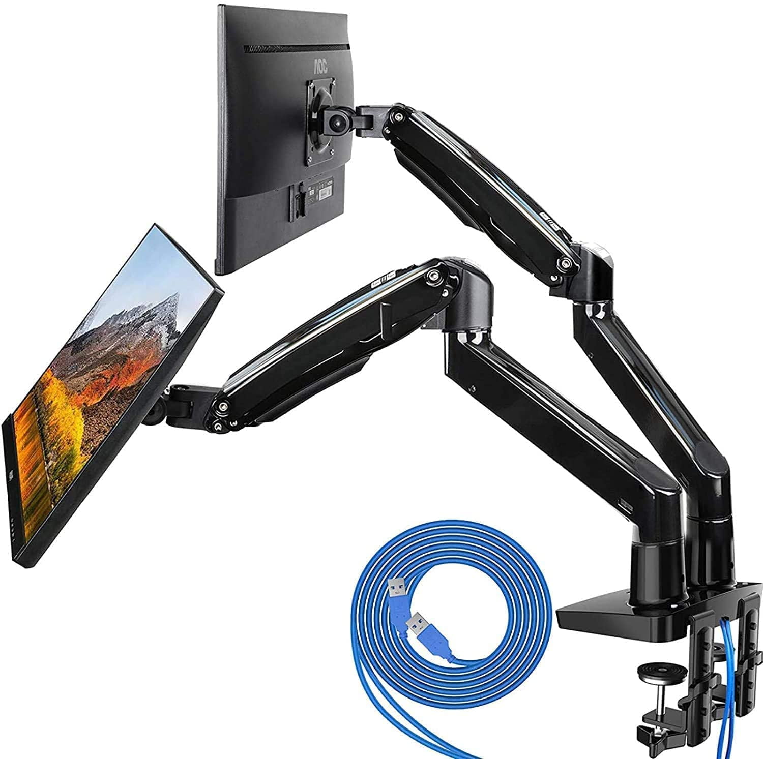 HUANUO Dual Monitor Mount Desk Stand for 1335 Screens inch Height