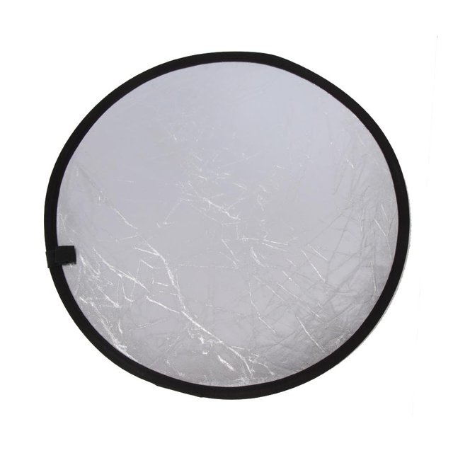 Reflector De Fotografía De Disco Plegable Mulit De Luz 2 En 1, Plateado/Dorado, 80 Cm