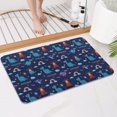 thumbnail image 4 of Dark Blue Dinosaur Volcano Pattern Bathroom Rugs Mat,Non Slip Microfiber Bathroom Rug,Rubber Backing,Soft Bathroom Mats for Bathroom Floor,Tub and Shower,17x27in(43x68cm), 4 of 5