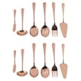 thumbnail image 1 of Juego de Cubiertos de 12 Piezas para Servir Cubiertos, Juego de Utensilios para Servir, Incluye Servidor para Pasteles, Cuchara Ranurada para Servir Oro Rosa, 1 of 5