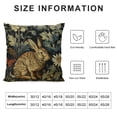 thumbnail image 5 of JRXY SILYHEART Forest Rabbit Floral Art Nouveau Lumbar Pillowcase Cushion Cover White, 5 of 5