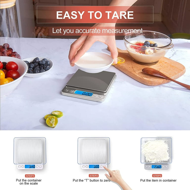 Digital Food Scale for Kitchen, USB Rechargeable, for Baking