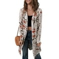 thumbnail image 6 of KRE Prime Women Printed Open Front Longline Cardigan, 6 of 25