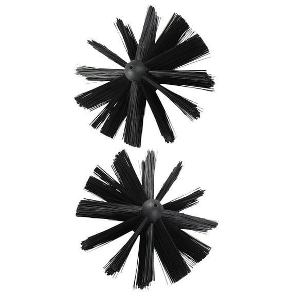 2 Pcs Woodstove Chimney Cleaning Kit Cleaners Lint Remover Air Black