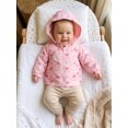 thumbnail image 5 of Cenuakty Kids Girl Windbreaker Hooded Jacket Waterproof Bow Print Zip up Cardigan, 5 of 9