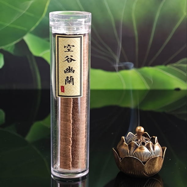 Xiao Hua Incienso en espiral (40 unidades), quemador de incienso en espiral, diseño en espiral natural para una fragancia duradera, orquídea en un valle vacío.