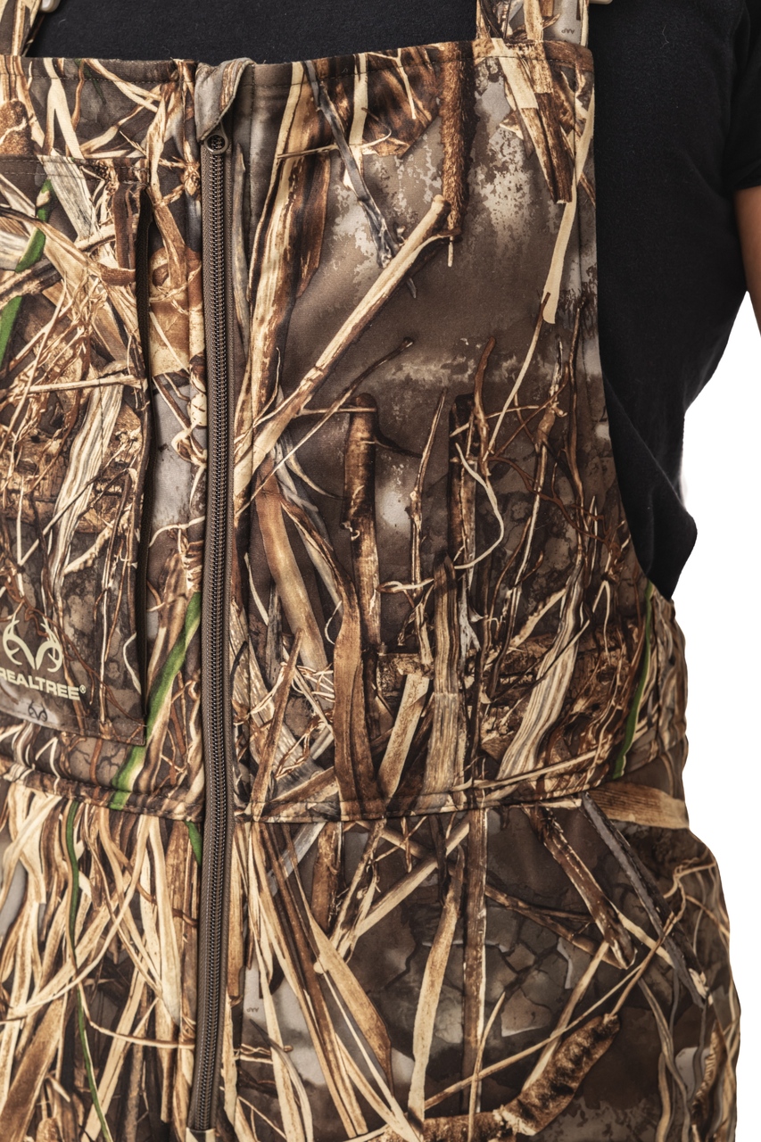 Realtree Men's Big Game Insulated Bibs - MAX-7 Camo for Extreme Hunting Comfort