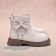 thumbnail image 3 of WXFAZCVU Girls Leather Boots Fall Winter Casual Dressy Ankle Booties with Bowknot Everyday Wear Size 12, 3 of 4