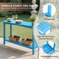 thumbnail image 6 of Bstjewey Outdoor 48" 2-Tier Console Table, Weatherproof HIPS, Blue, 6 of 7
