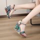 thumbnail image 5 of Zapatos de cuña con boca de pescado para mujer, sandalias de lujo con tacón alto y hebilla de tacón de cuña Wmkox8yii  hfjk4820, 5 of 9