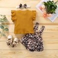 thumbnail image 2 of Vedolay Baby Girl Summer Sets Girl Shorts Set Summer Short Sleeve Shirt and Shorts Casual Set,Yellow 6-12 Months, 2 of 5
