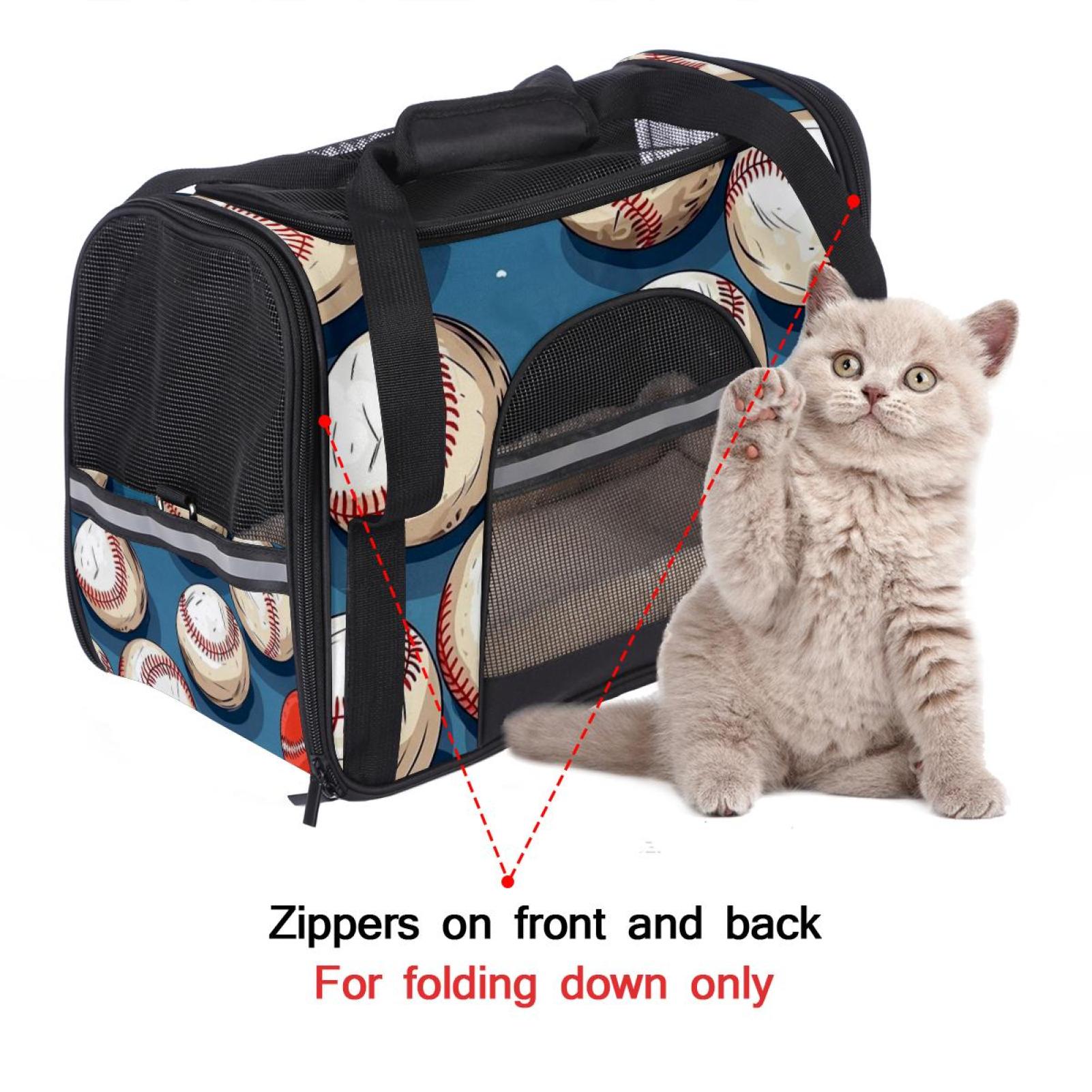 Baseball Sherpa Fabric Pet Bag, 900D Oxford Cloth Dog Carrier with ...