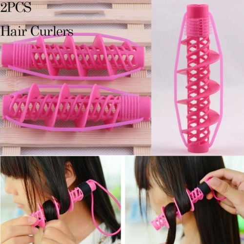 2pcs No Heat Leverage Curlers Formers Spiral Styling Rollers Magic Hair Curler Walmart
