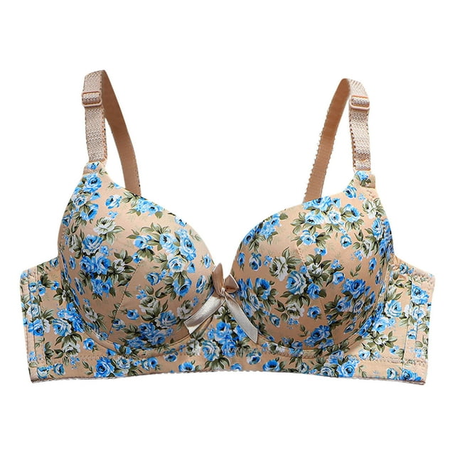 Abcnature Full Coverage Bras for Women Daily Adjustable Underwear Gathered Thin Bras without Steel Ring