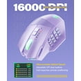 thumbnail image 2 of Venus   MMO Gaming , 16,000 DPI Optical Sensor, Wired/ Dual Modes, 16M Chroma  Lighting, 16 Programmable Buttons,  Design, Up to 70H, Purple, 2 of 6