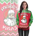 thumbnail image 2 of Sudaderas con capucha de Feliz Navidad para hombres y mujeres, jersey con capucha de Papá Noel, ropa de fiesta de vacaciones para pareja, ropa de calle con estampado completo 3D, 2 of 4