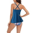 thumbnail image 3 of EGNMCR Bikinis Bikini Ensemble pour Femmes, Camisole Fendue, Ensembles à Imprimé Conservateur, 3 of 4