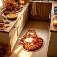 thumbnail image 4 of Hyknon Fall Thanksgiving Squirrels Rug, Cute Soft Plushes Thick Waterproof Bathroom Mat, Non-Slip Harvest Decor Floor Mat, Entryway Door Mat for Home Indoor Outdoor Bedroom Kitchen Decor 17.7"×27.6", 4 of 7