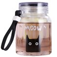 thumbnail image 1 of Bangcool Glass Water Cup Cartoon Coffee Mug Tea Cup Tea Mug with Lid & Short Strap, 1 of 10